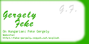 gergely feke business card